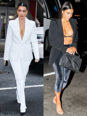 Kourtney and Kim Kardashian