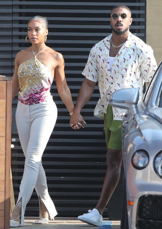 Lori Harvey and Michael B. Jordan at Nobu Malibu