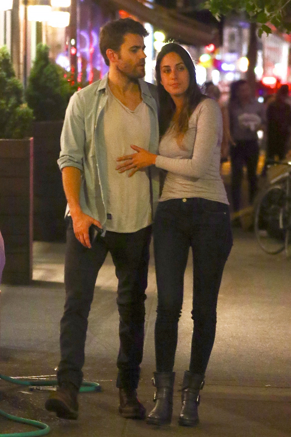 *EXCLUSIVE* Paul Wesley enjoys a romantic dinner date night with a mystery woman in NYC