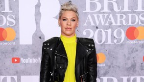 pink dress brit awards