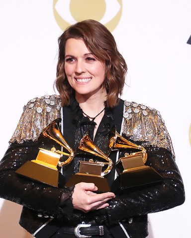 Brandi Carlile - Best Americana Album - 'By The Way, I Forgive You' - Best American Roots Song - 'The Joke' - Best American Roots Performance - 'The Joke'
61st Annual Grammy Awards, Press Room, Los Angeles, USA - 10 Feb 2019