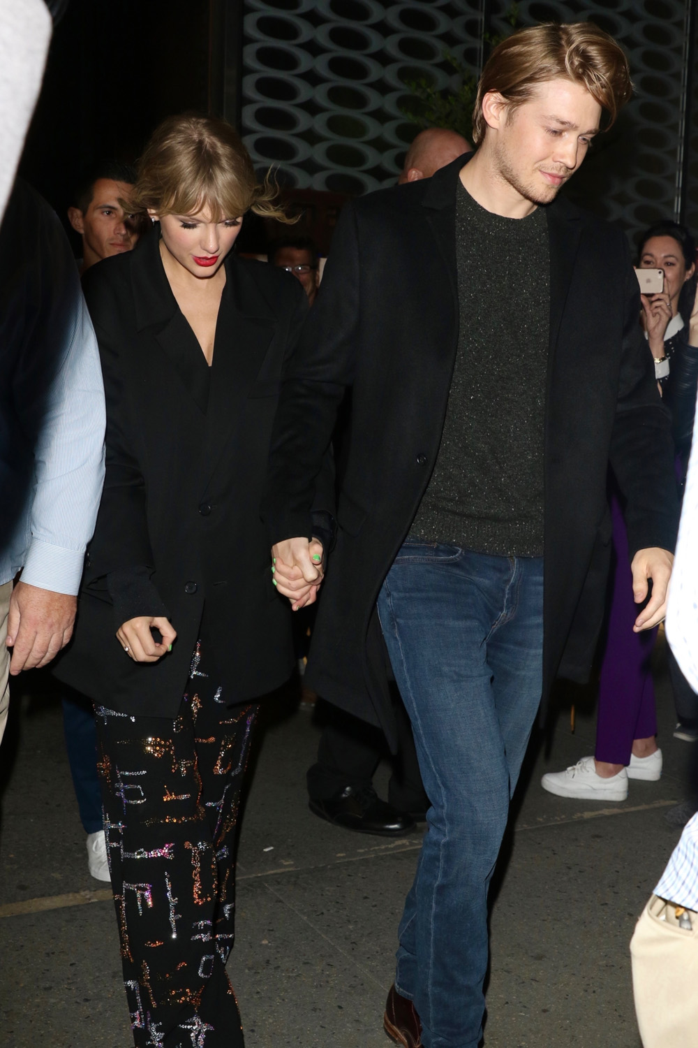 Taylor Swift and Joe Alwyn walk hand in hand out of SNL’s after party at Zuma in NYC