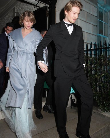 Taylor Swift and Joe AlwynBritish Vogue Fashion and Film BAFTA party, Annabel's, London, UK - 10 Feb 2019