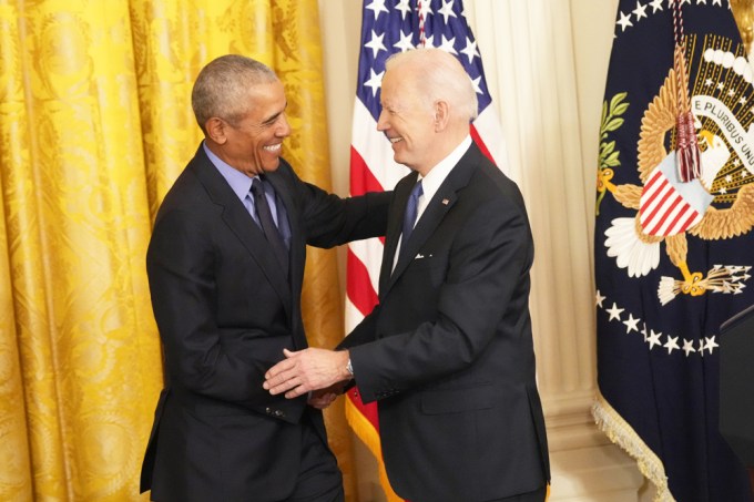 Barack Obama & Joe Biden Shake Hands In Washington D.C.