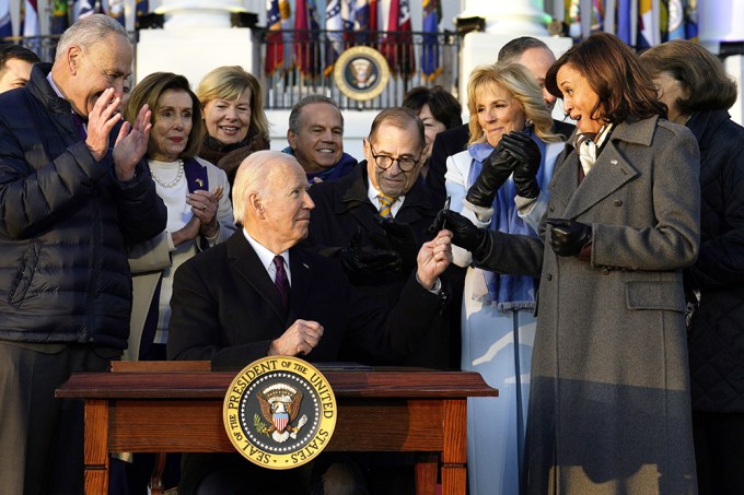 Joe Biden & Kamala Harris Smile At Respect For Marriage Act Signing