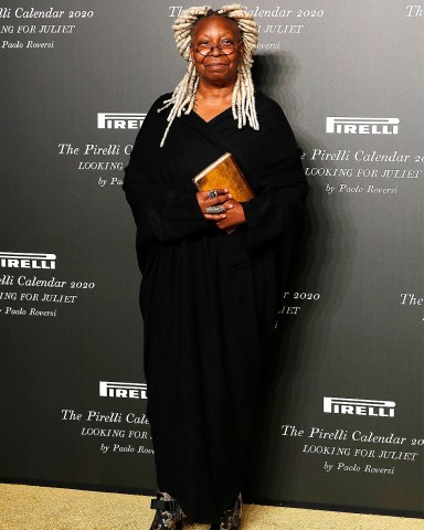 American actress Whoopi Goldberg poses for photographers at the 2020 Pirelli Calendar event in Verona, ItalyPirelli Calendar, Verona, Italy - 03 Dec 2019