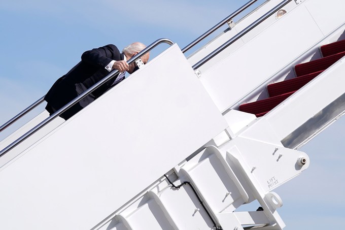 Joe Biden Trips On The Air Force One Steps