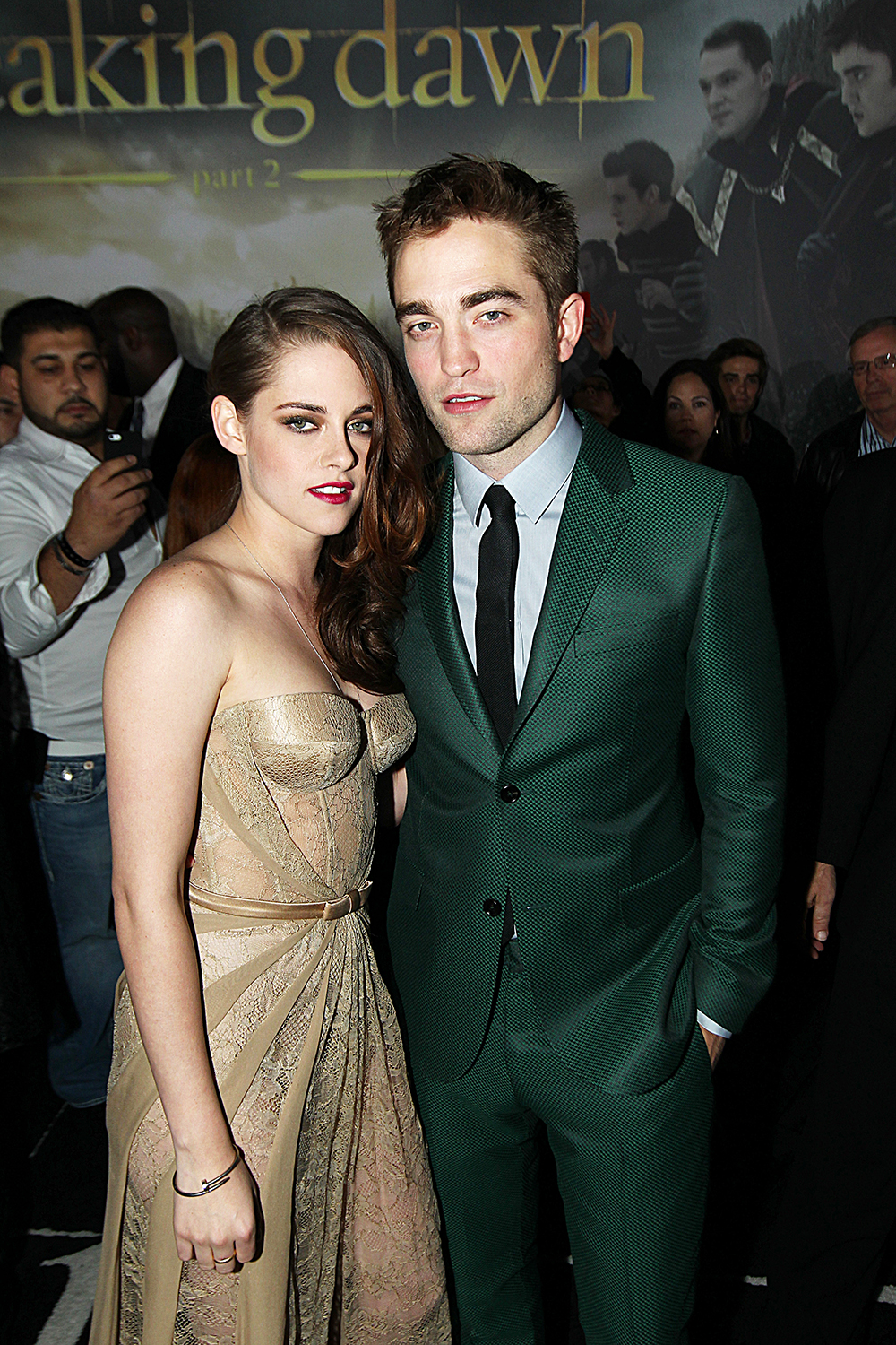 Kristen Stewart, left, and Robert Pattinson attend the world premiere of "The Twilight Saga: Breaking Dawn Part II" at the Nokia Theatre, in Los Angeles
World Premiere of The Twilight Saga Breaking Dawn Part II, Los Angeles, USA - 12 Nov 2012