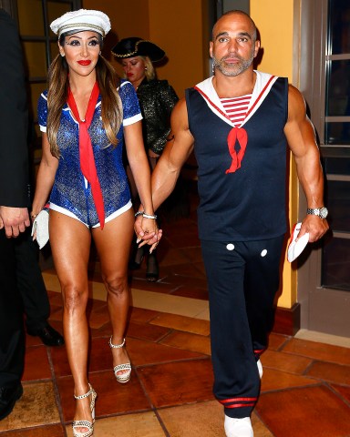 Melissa and Joey Gorga arrive at Seminole Casino Coconut Creek for a fun night in costume. 17 Oct 2019 Pictured: Melissa and Joey Gorga arrive at Seminole Casino Coconut Creek for a fun night in costume. Photo credit: Ralph Notaro / MEGA TheMegaAgency.com +1 888 505 6342 (Mega Agency TagID: MEGA529584_003.jpg) [Photo via Mega Agency]