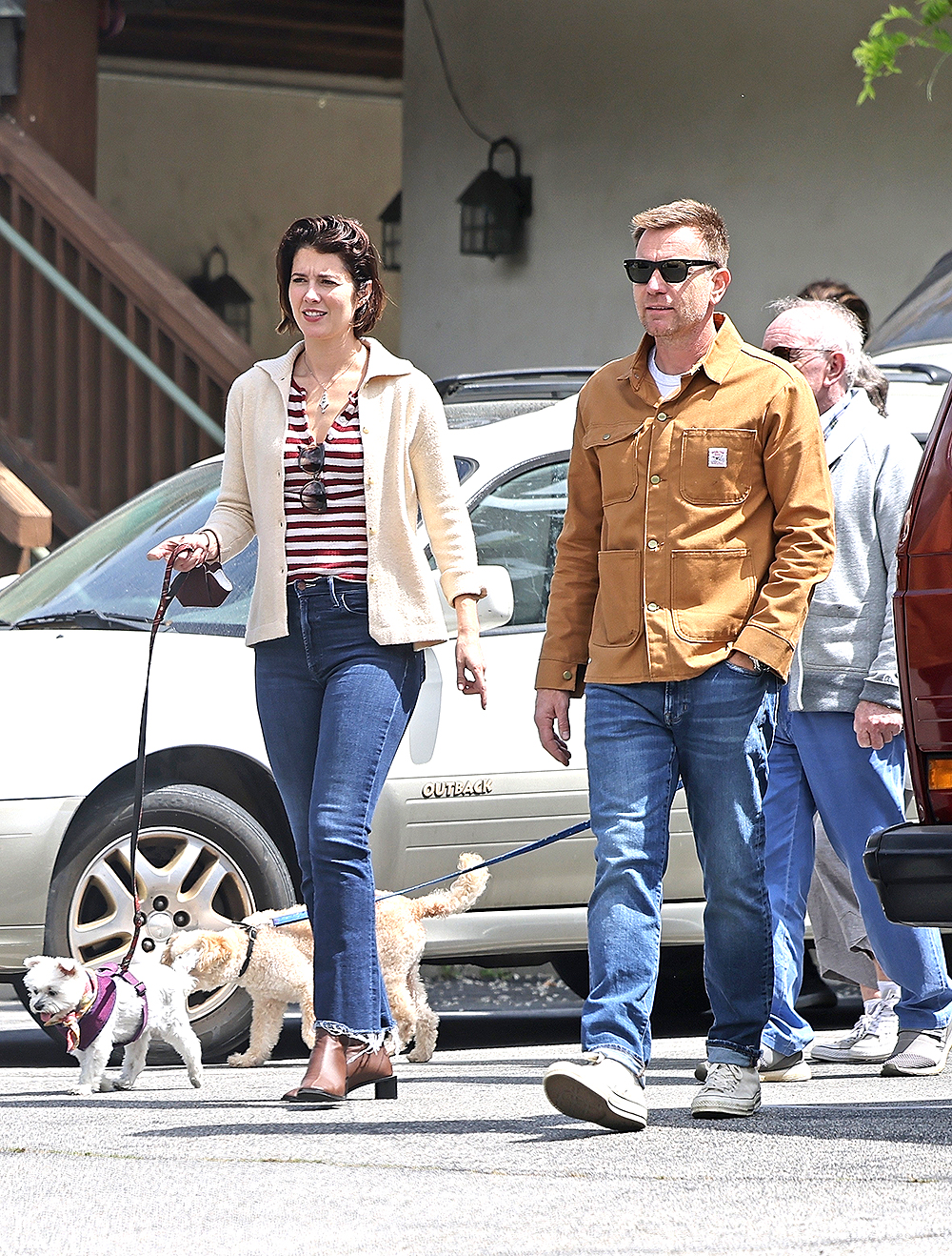 *EXCLUSIVE* Ewan McGregor and Mary Elizabeth Winstead seen for the first time since surprise engagement and imminent wedding rumors