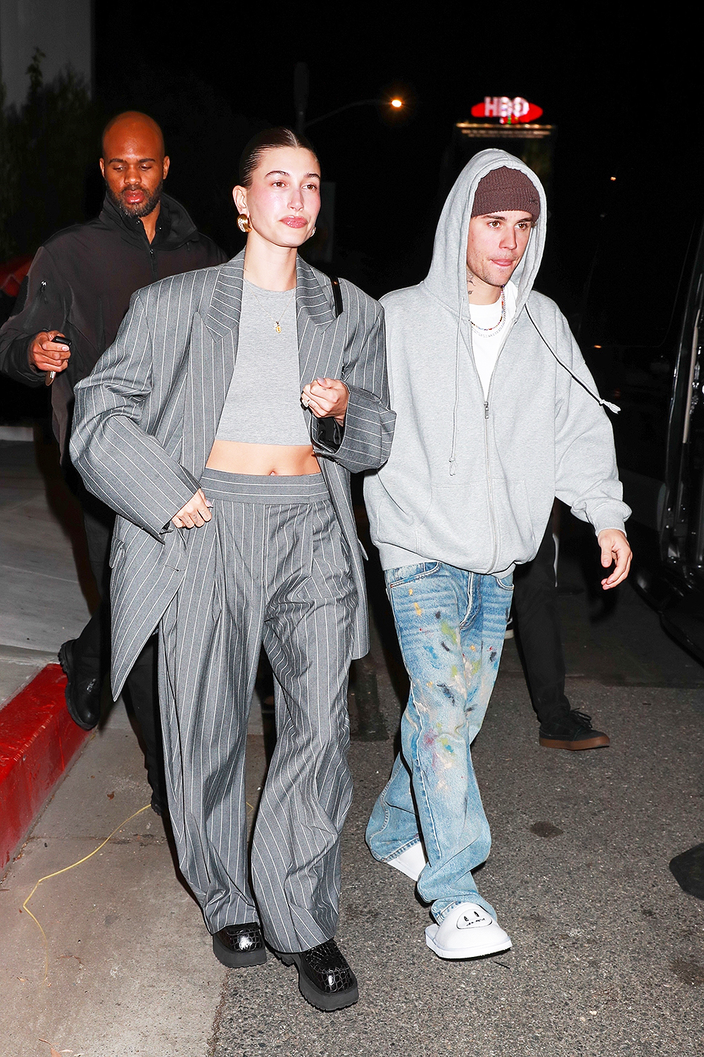 Justin Bieber and wife Hailey Bieber enjoy a date night at the Birds Club!