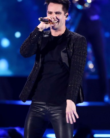 Brendon Urie of the band Panic! at the Disco perform at the 2018 iHeartRadio Music Festival Day 1 held at T-Mobile Arena, in Las Vegas
2018 iHeartRadio Music Festival - Day 1, Las Vegas, USA - 21 Sep 2018