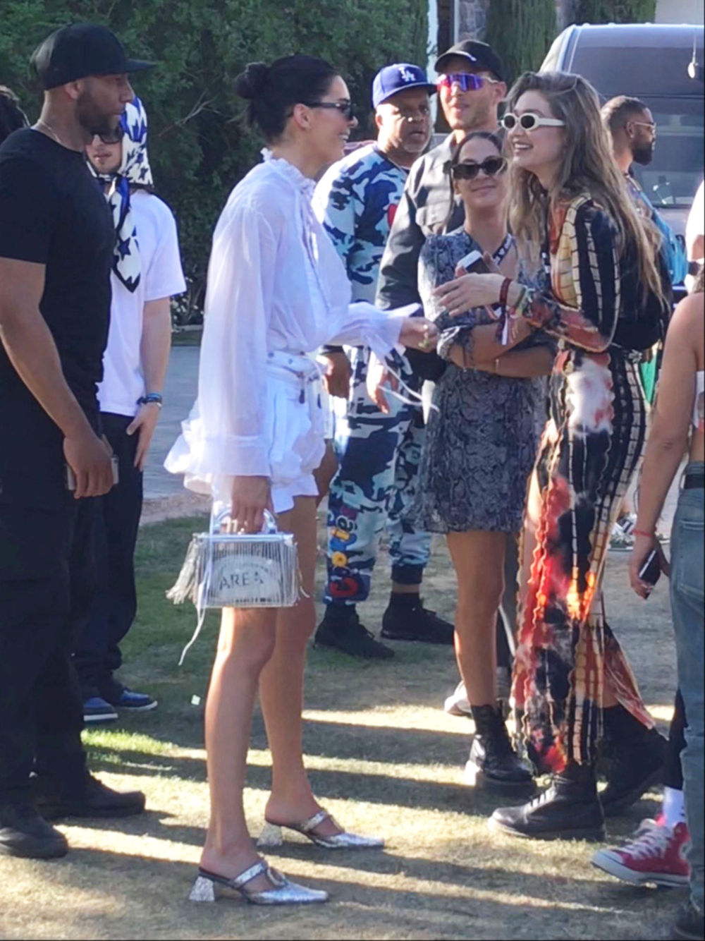 Hailey Baldwin Kendall Jenner and Gigi hadid attend bootys bellows Coachella party