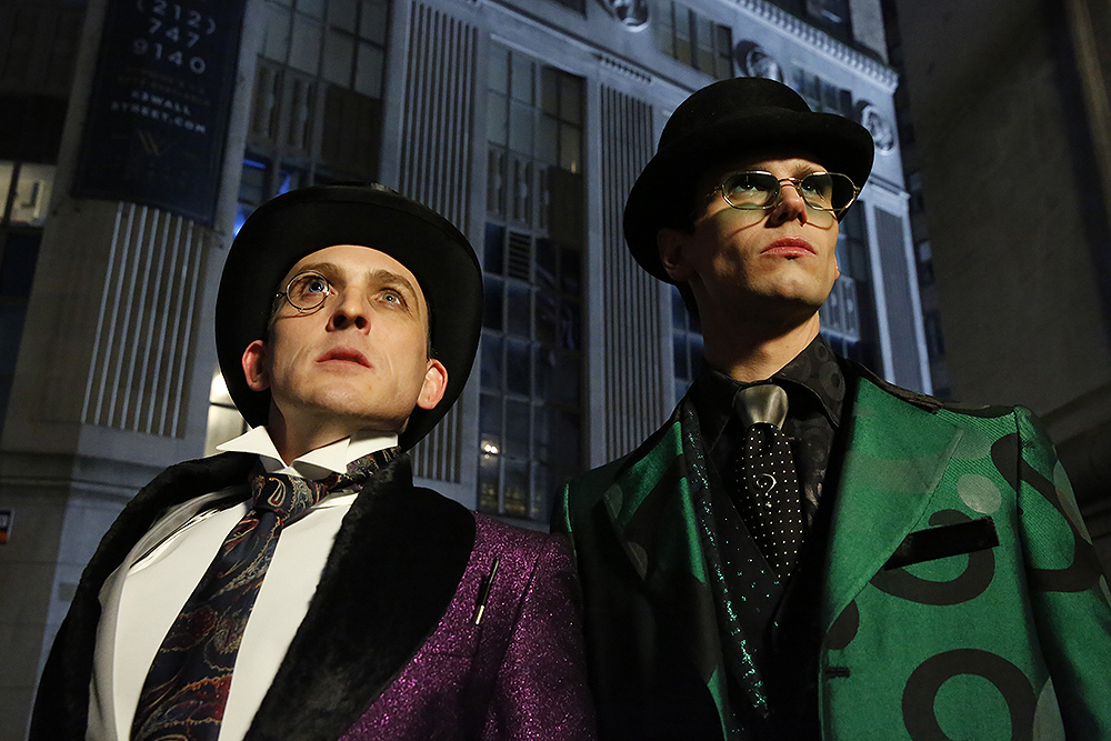 GOTHAM:  L-R:  Robin Lord Taylor and Cory Michael Smith in the "The Beginning..." series finale episode of GOTHAM airing Thursday, April 25 (8:00-9:00 PM ET/PT) on FOX. ©2019 Fox Media LLC Cr:  FOX