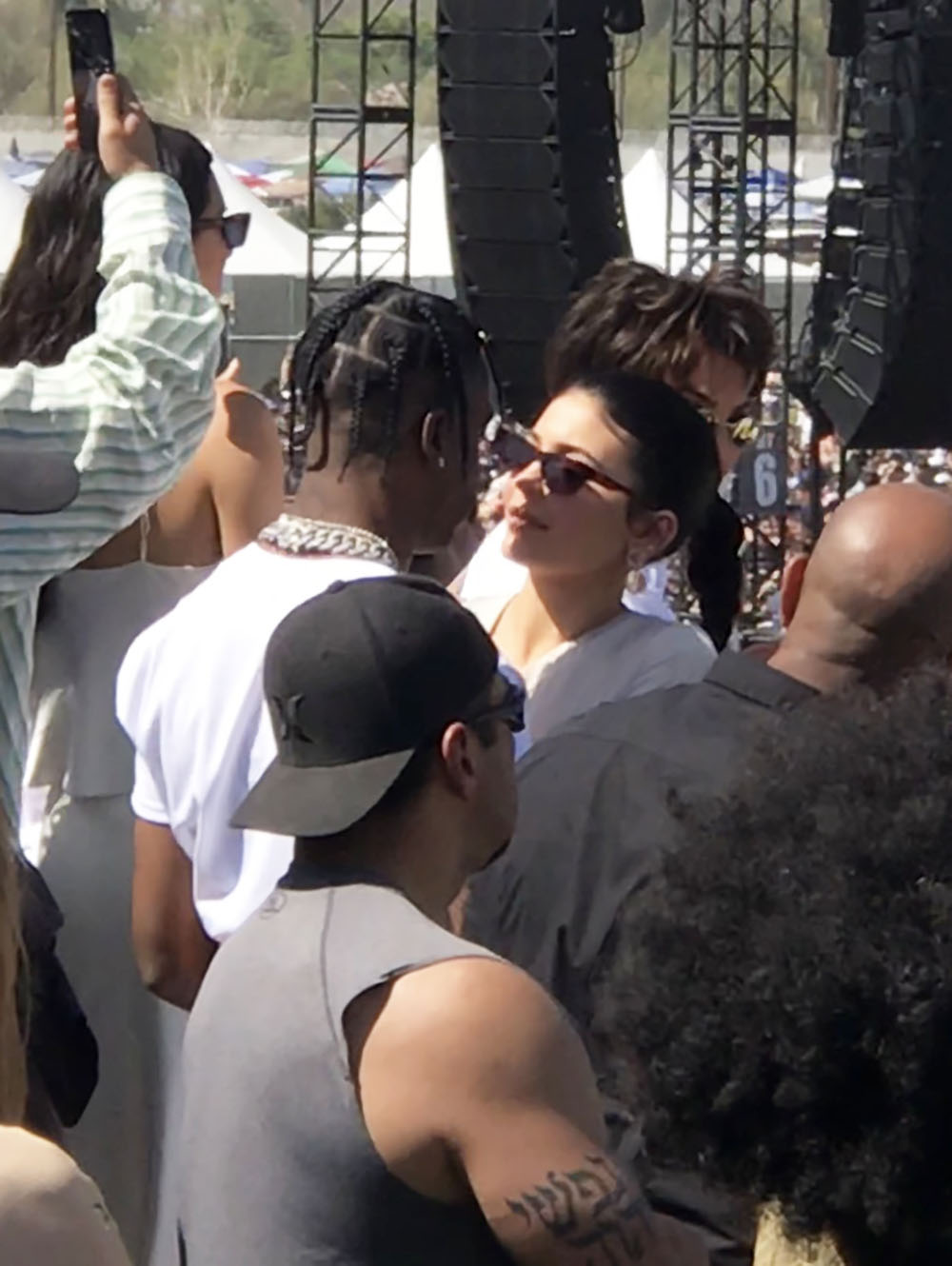 Kylie Jenner And Travis Scott Kiss At Kanye West Sunday Service At Coachella