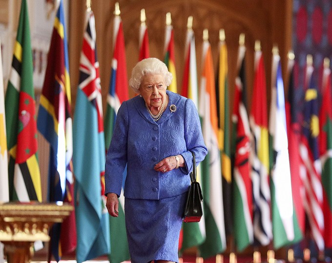 The Queen Inside Windsor Castle