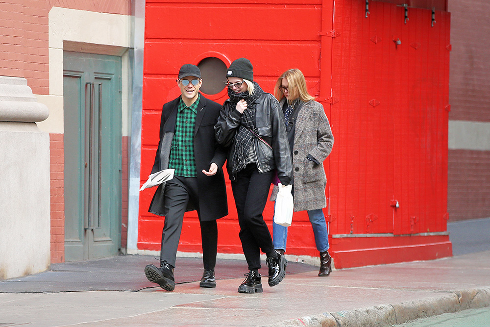 Actor Rami Malek Share A Laugh With Girlfriend Lucy Boynton After A Trip To McNally Jackson Bookstore In Soho In New York City