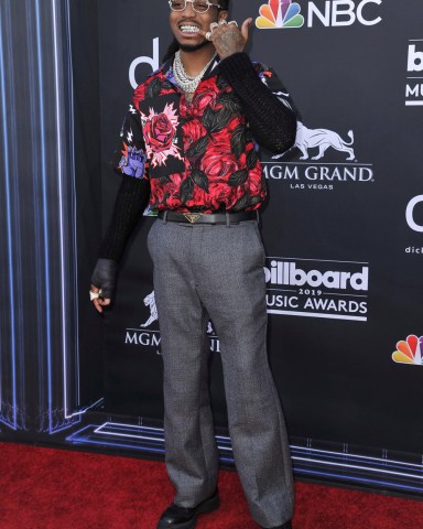 Quavo arrives at the Billboard Music Awards, at the MGM Grand Garden Arena in Las Vegas2019 Billboard Music Awards - Arrivals, Las Vegas, USA - 01 May 2019