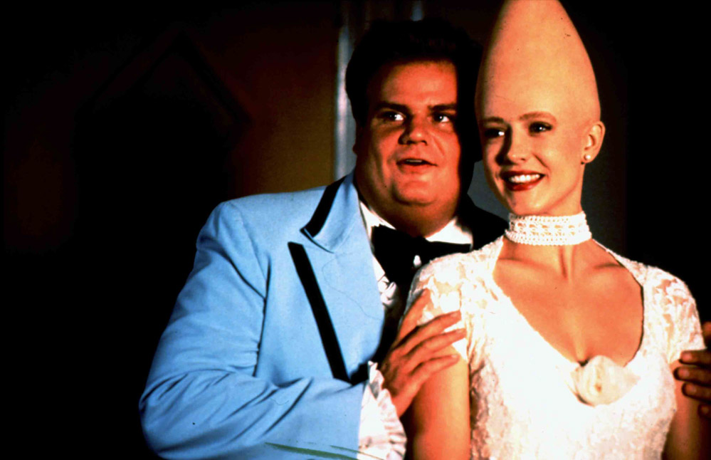 Editorial use only. No book cover usage.
Mandatory Credit: Photo by Moviestore/REX/Shutterstock (1558587a)
Coneheads,  Chris Farley,  Michelle Burke
Film and Television