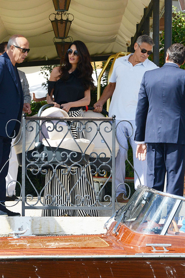 George & Amal Clooney & their twins