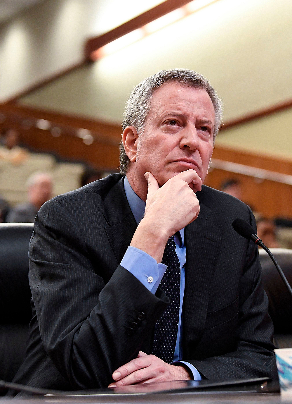 New York City Mayor Bill de Blasio testifies during a joint legislative budget hearing on local government, in Albany, N.Y
State Budget Local Government, Albany, USA - 11 Feb 2019