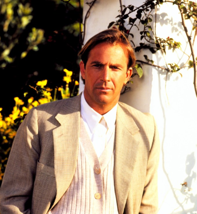 Kevin Costner In A Garden