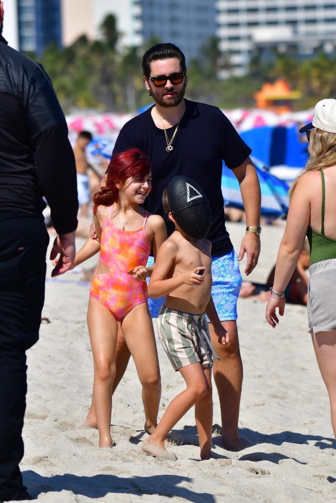 Scott Disick & Kids In Miami