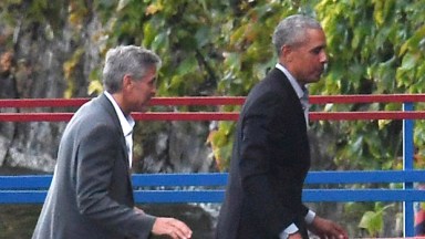 George Clooney and Barack Obama