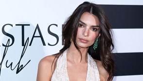 Emily Ratajkowski Plunging Mini Dress