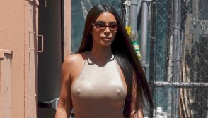 Kim Kardashian Braless