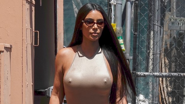 Kim Kardashian Braless