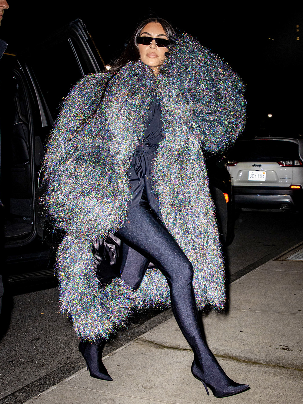 Kim Kardashian Rocks An Eccentric Balenciaga Ensemble As She Attends The Snl Cast Dinner In NYC