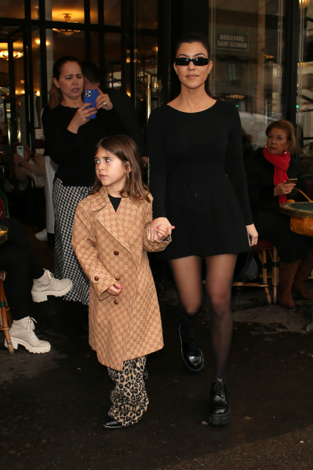 Kim Kardashian and Kourtney Kardashian, out and about, Paris Fashion Week, France - 02 Mar 2020