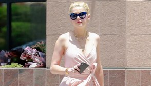 Amber Heard High Slit Dress