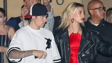 Hailey-Baldwin-rocks-red-mini-dress-for-dinner-with-justin-ftr