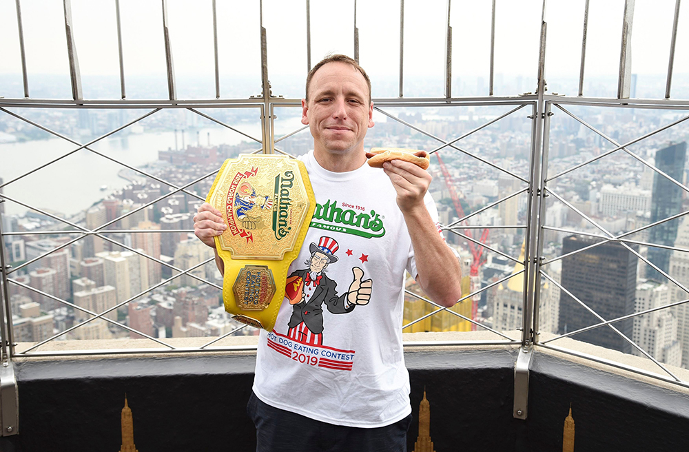 2019 Nathan's Hot Dog Eating Contest Weigh-In, New York, USA - 03 Jul 2019