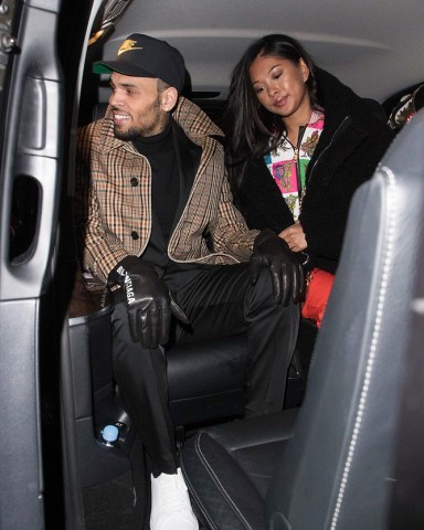 ** RIGHTS: ONLY UNITED STATES, AUSTRALIA, CANADA, NEW ZEALAND ** Paris, FRANCE  - *EXCLUSIVE*  - Singer Chris Brown appears in good spirits after being released Tuesday from police custody after a woman filed a rape complaint against him. Brown is pictured getting in a van with his girlfriend Ammika Harris at his hotel in Paris.

Pictured: Chris Brown, Ammika Harris

BACKGRID USA 23 JANUARY 2019 

BYLINE MUST READ: Best Image / BACKGRID

USA: +1 310 798 9111 / usasales@backgrid.com

UK: +44 208 344 2007 / uksales@backgrid.com

*UK Clients - Pictures Containing Children
Please Pixelate Face Prior To Publication*