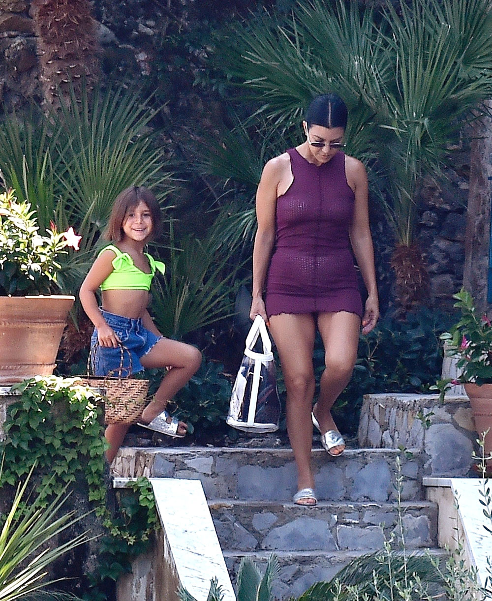 *EXCLUSIVE* Kourtney Kardashian continues on her family vacay in Portofino