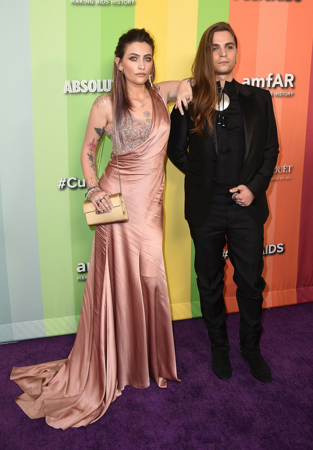 Paris Jackson, Gabriel Glenn. Paris Jackson and Gabriel Glenn arrive at the 2019 amfAR Gala Los Angeles at Milk Studios on2019 amfAR Gala , Los Angeles, USA - 11 Oct 2019