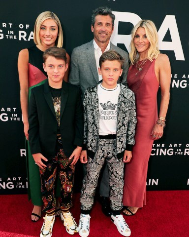 Tallula Fyfe Dempsey, Darby Galen Dempsey, Sullivan Patrick Dempsey, Patrick Dempsey, Producer, Jillian Fink
Twentieth Century Fox 'The Art of Racing in the Rain' Los Angeles Premiere at El Capitan Theatre, Los Angeles, CA, USA - 01 August 2019