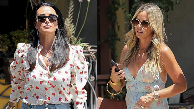 Kyle Richards & Teddi Mellencamp filming 'RHOBH' season 10