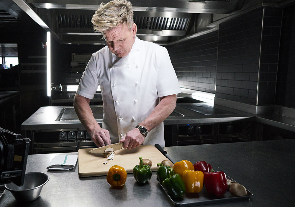 MASTERCHEF: L-R: Host / chef Gordon Ramsay with judges Aarón Sánchez and Joe Bastianich in the “London Calling – Pt. 1” episode of MASTERCHEF airing Wednesday, Sept. 4 (8:00-9:00 PM ET/PT) on FOX.  © 2019 FOX MEDIA LLC. CR: Matt Frost/FOX.