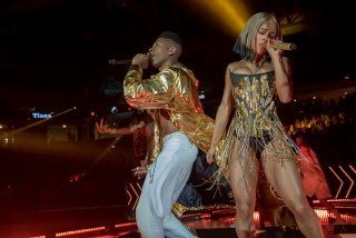 EMPIRE: L-R:  Bryshere Y. Gray and Serayah in the "What Is Love" season premiere episode of EMPIRE airing Tuesday, Sept. 24 (9:00-10:00 PM ET/PT) on FOX. ©2019 Fox Media LLC. CR: Chuck Hodes/FOX.