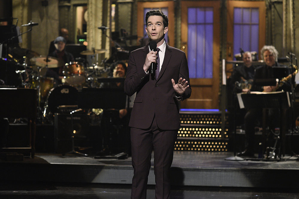 SATURDAY NIGHT LIVE -- "John Mulaney" Episode 1781 -- Pictured: Host John Mulaney during the monologue on Saturday, February 29, 2020 -- (Photo by: Will Heath/NBC)