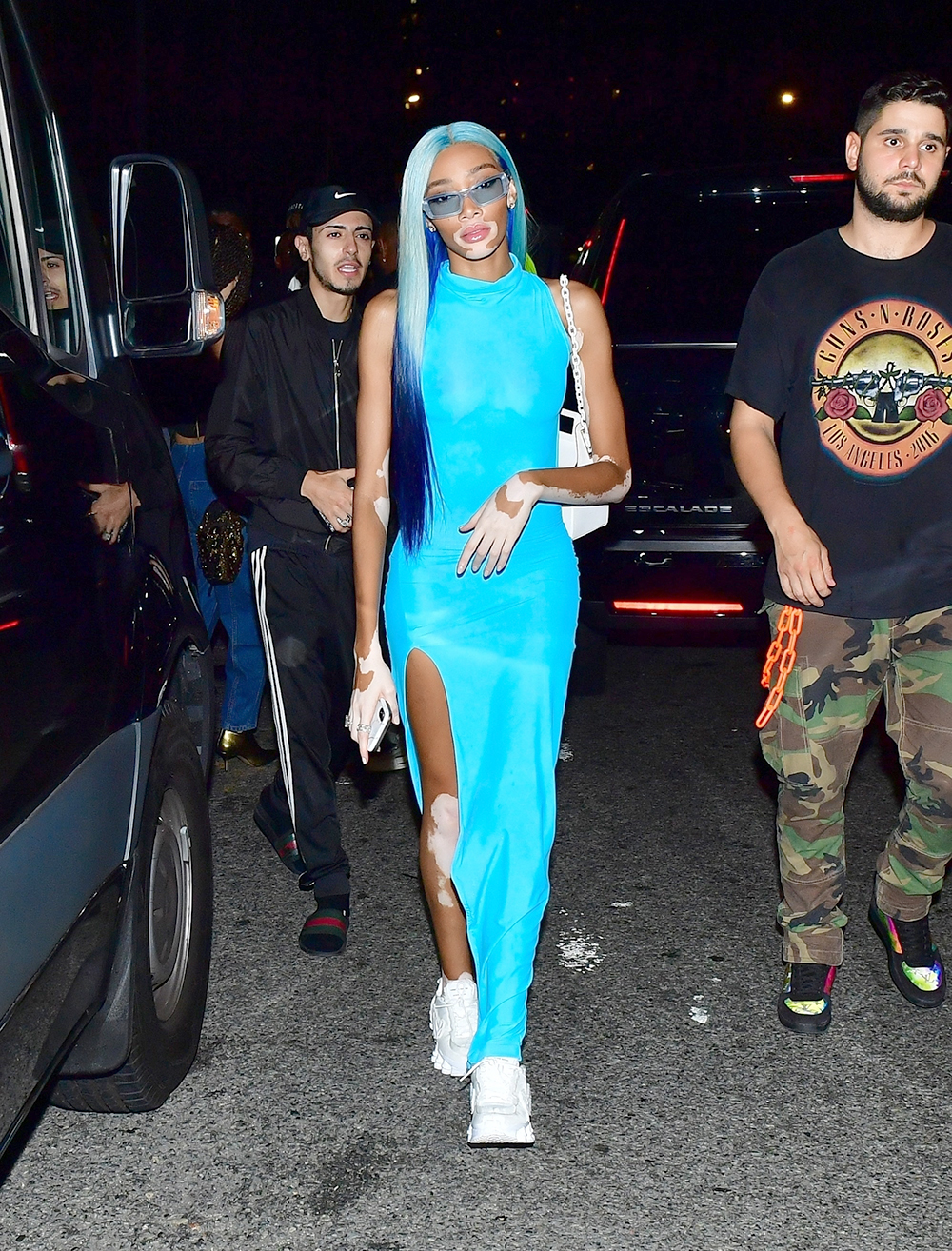 Winnie Harlow leaves Rihanna's Fenty after party in NY