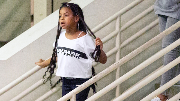 blue ivy long braids beyonce shopping