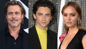 brad pitt timothee chalamet lily rose depp smile promoting the king