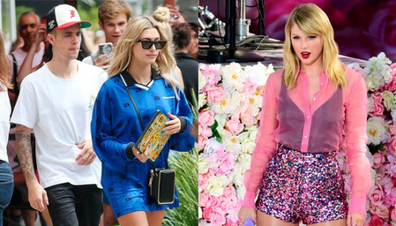 Justin Bieber, Hailey Baldwin and Taylor Swift