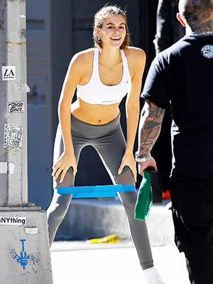 kaia gerber workout nyc