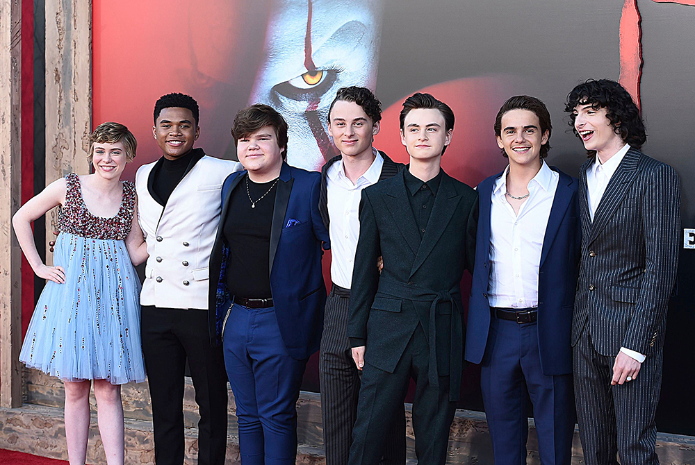 Sophia Lillis, Chosen Jacobs, Jeremy Ray Taylor, Wyatt Oleff, Jaeden Lieberher, Jack Dylan Grazer, Finn Wolfhard. From left, cast members Sophia Lillis, Chosen Jacobs, Jeremy Ray Taylor, Wyatt Oleff, Jaeden Lieberher, Jack Dylan Grazer and Finn Wolfhard arrive at the Los Angeles premiere of "It: Chapter 2," at the Regency Village Theatre
LA Premiere of "It: Chapter 2", Los Angeles, USA - 26 Aug 2019